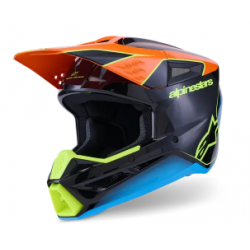 Casca motocross  ALPINESTARSSM3 FRAY BLACK/ORANGE/YELLOW