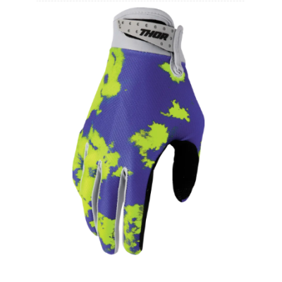 Mănuși motocross THOR LAUNCHMODE BLEACH GRAY/ACID