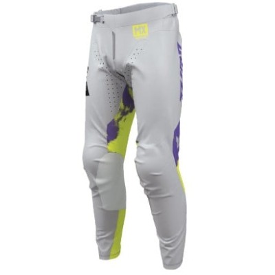 Pantaloni de motocross  THOR LAUNCHMODE BLEACH GRAY/ACID