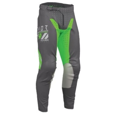 Pantaloni motocross THOR LAUNCHMODE FUTURA CHAR/GRN