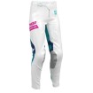 Pantaloni motocross pentru femei THOR WMN LAUNCHMODE BLEACH WHT/AQ thumb
