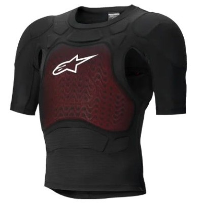 Tricou cu protecție  ALPINESTARS Short-Sleeve Bionic Plasma LT BLK/WHT