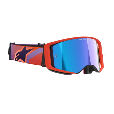 Ochelari motocross ALPINESTARS SUPERTECH VISION CORP CORAL/PURPLE MIRROR BLUE