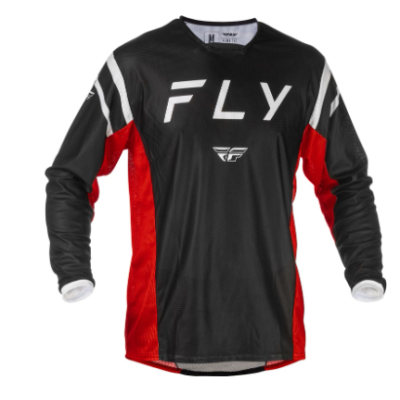 Bluză motocross FLY RACING Kinetic Mesh - Black/Red