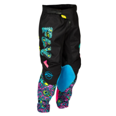 Pantaloni motocross pentru copii  FLY RACING Kinetic Mutant  - Black/multi