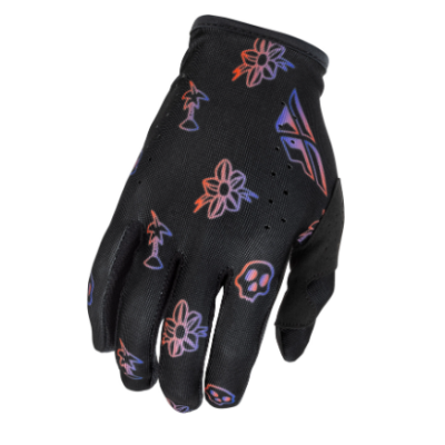 Mănuși motocross pentru copii  FLY RACING Lite Outline Special Edition - Black/Red/Purple