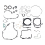 Set complet de garnituri cu semeringuri   ATHENA KTM 350SX-F 19-22, 350EXC-F 20-23; Husqvarna FC350 19-22, FE350 20-23 thumb