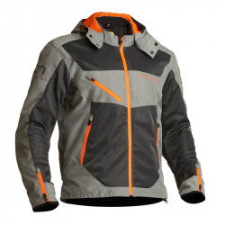 Geacă moto din textil Lindstrands Rexbo Grey/orange