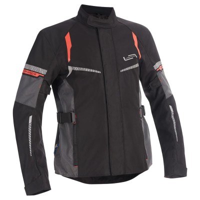 Geacă moto din textile  Lindstrands Backafall Black/grey