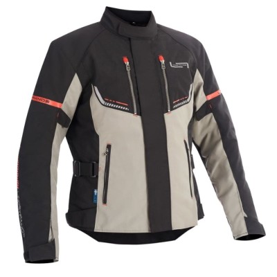 Geacă moto din textile Lindstrands Lomsen Black/Light grey