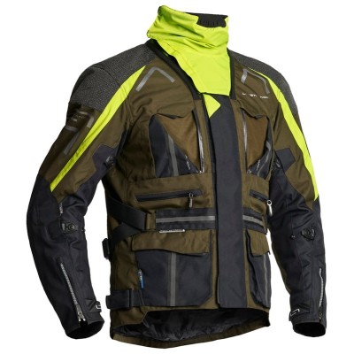 Geacă moto din material textil  Lindstrands Oman Black/kiwi