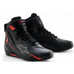 Cizme moto ALPINESTARS FASTER-4 DS BLACK/RIO RED/FLUO