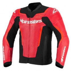 Geaca din piele  ALPINESTARS GP FORCE V2 AIR RED/FLUO