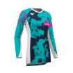 Bluză motocross pentru femei THOR LAUNCHMODE BLEACH WHITE/AQUA thumb