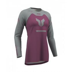Bluză motocross pentru femei THOR RIDEMODE MENACE PURPLE/GRAY