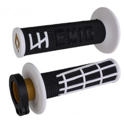 Mânere motocross  ODI EMIG 2.0 Lock-On BLK/WHT