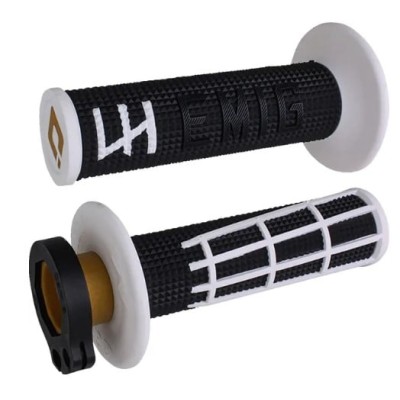 Mânere motocross  ODI EMIG 2.0 Lock-On BLK/WHT
