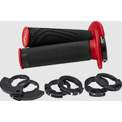 Mansoane moto  DOMINO DOMINO D200 LOCK ON GRIPS BLACK/RED