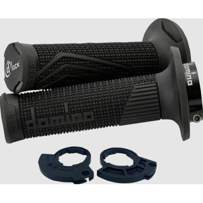 Mansoane moto  DOMINO D100 LOCK ON GRIPS 1 CABLE BLACK