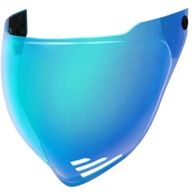 Vizieră albastră iridium pentru cască  ICON DOMAIN BOATDRINK BLUE