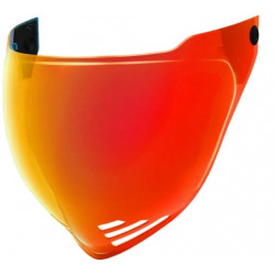 Vizieră roșie iridium pentru cască  ICON DOMAIN CALYPSO RED