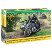 Motocicletă jucărie de asamblat Zundapp K800 cu coș și echipaj – 2 figuri thumb