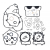 Set complet de garnituri cu semeringuri   ATHENA Kawasaki KX250F 21-24 thumb