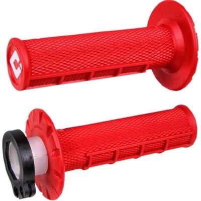 Mânere motocross ODI V2 Waffle Red Lock-On