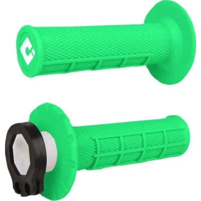 Manete motocross ODI V2 Waffle Fluorescent Green Lock-On