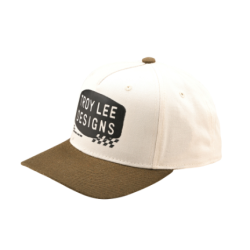 Căciulă TROY LEE DESIGNS Curved Snapback Stamp - WHITE/BROWN