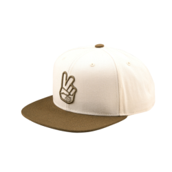 Căciulă TROY LEE DESIGNS Flat Bill Snapback Peace - WHITE/BROWN Căciulă TROY LEE DESIGNS Flat Bill Snapback Peace - WHITE/BROWN