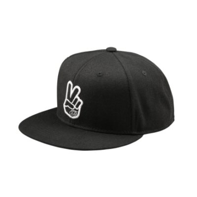 Căciulă TROY LEE DESIGNS Flat Bill Snapback Peace - NEGRU