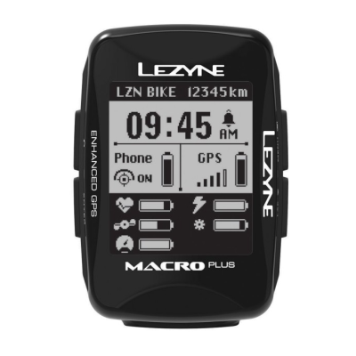 GPS pentru biciclete LEZYNE MACRO PLUS GPS NEGRU GPS pentru biciclete LEZYNE MACRO PLUS GPS NEGRU