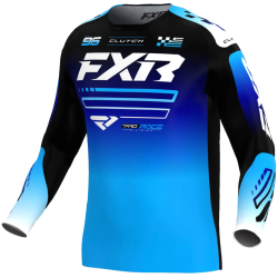 Cămașă de motocross pentru copii FXR CLUTCH MX26 BLUE/BLACK/WHITE