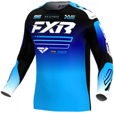Cămașă de motocross pentru copii FXR CLUTCH MX26 BLUE/BLACK/WHITE