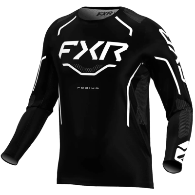Tricou motocross FXR PODIUM RELAY MX26 BLACK/WHITE