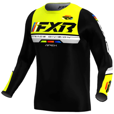 Cămașă motocross FXR APEX MX26 BLACK/NEON YELLOW