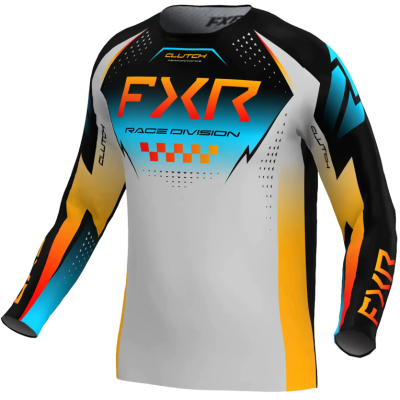 Cămașă motocross FXR CLUTCH PRO MX26 GREY/SKY ORANGE