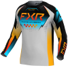 Bluză de motocross pentru copii FXR CLUTCH MX26 GREY/SKY ORANGE