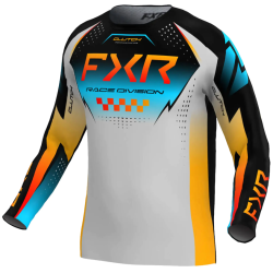 Bluză de motocross pentru copii FXR CLUTCH MX26 GREY/SKY ORANGE Bluză de motocross pentru copii FXR CLUTCH MX26 GREY/SKY ORANGE