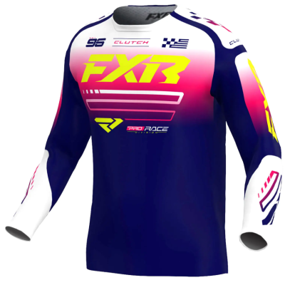 Cămașă motocross FXR CLUTCH MX26 NAVY RAZZ/WHITE