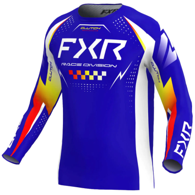 Cămașă de motocross FXR CLUTCH PRO MX26 ROYAL/YELLOW/RED