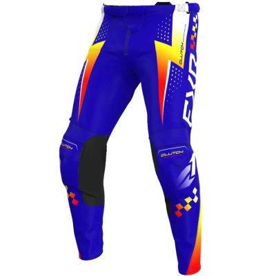 Pantaloni de motocross FXR CLUTCH PRO ROYAL/YELLOW/RED