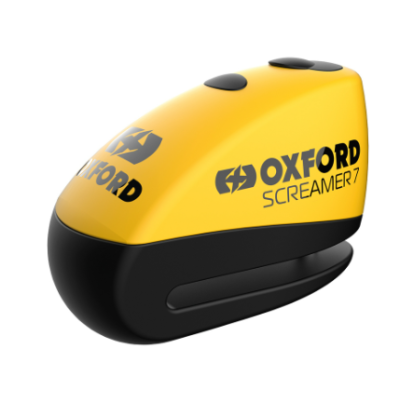 Încuietoare pentru disc OXFORD Screamer 7 - Ø7 mm, galben/negru Încuietoare pentru disc OXFORD Screamer 7 - Ø7 mm, galben/negru