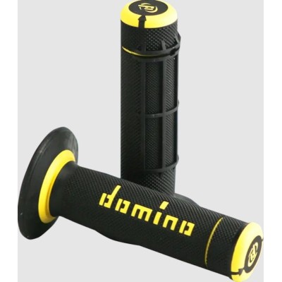 Mânere DOMINO GRIPS DUALLY 1/2 WAF Negru/Galben