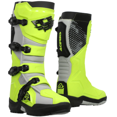 Botine de motocross ACERBIS ARTIGLIO FLUO YELLOW/WHITE