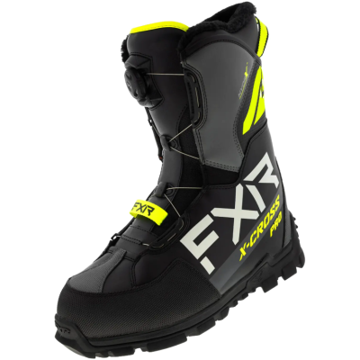 Botine pentru snowmobile FXR X-CROSS PRO BOA NEGRU/ GALBEN NEON