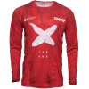 Jersey motocross THOR PULSE HZRD RED/WHITE