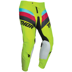 Pantaloni de motocross pentru copii THOR PULSE RACER ACID/BLACK