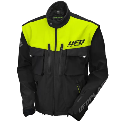Jachetă Enduro UFO TAIGA BLACK/NEON YELLOW